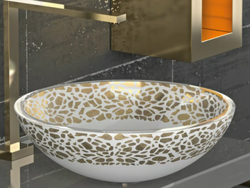 FLARE Ø 44 - Countertop round glass washbasin by Glass Design - view 2